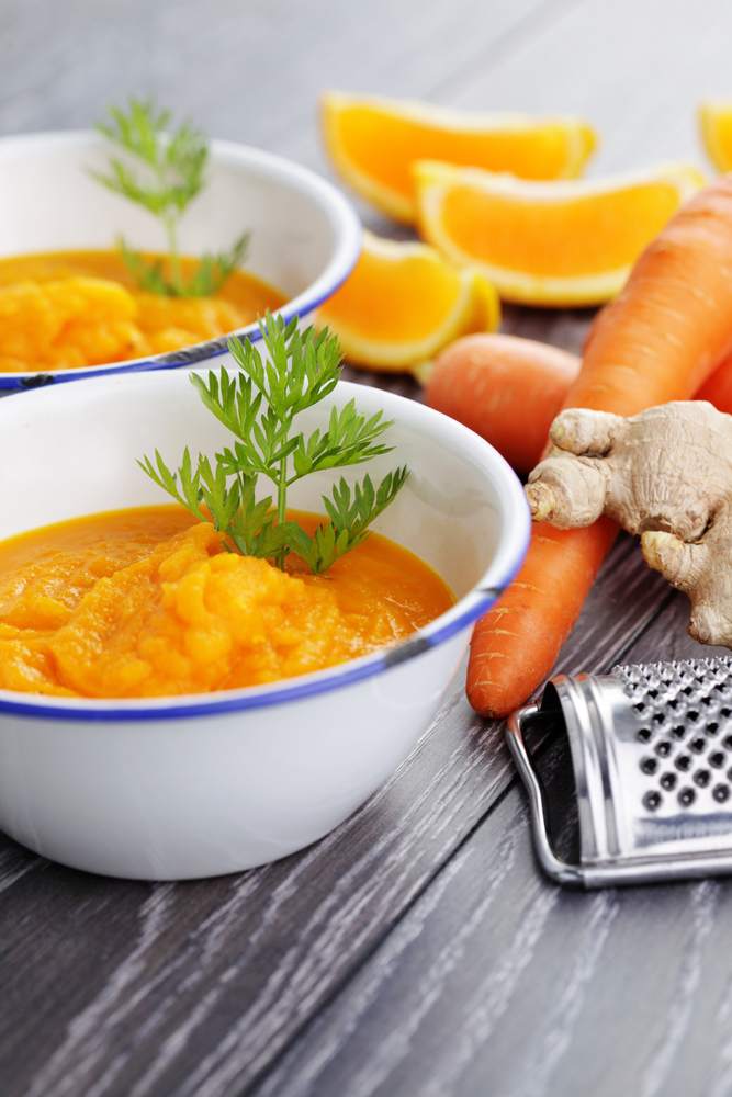 Zuppa estiva di carote e zenzero
